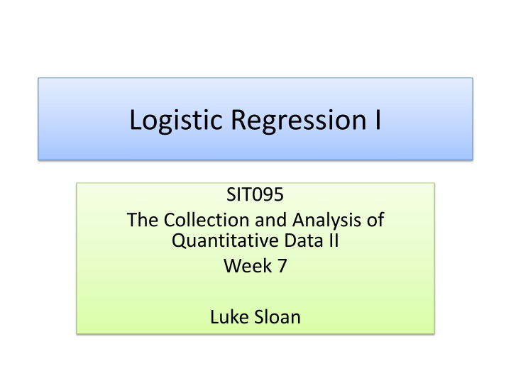 logistic regression i n.w