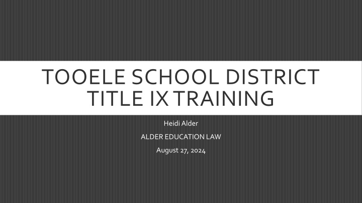 tooele school district title ix training n.w