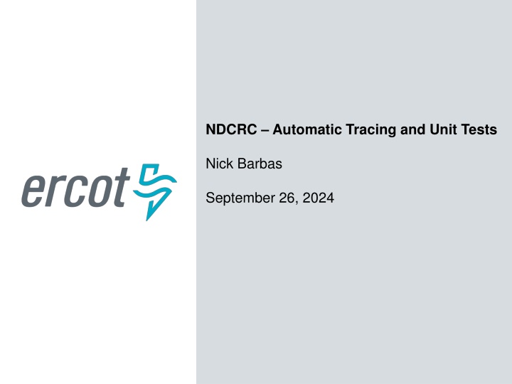 ndcrc automatic tracing and unit tests n.w