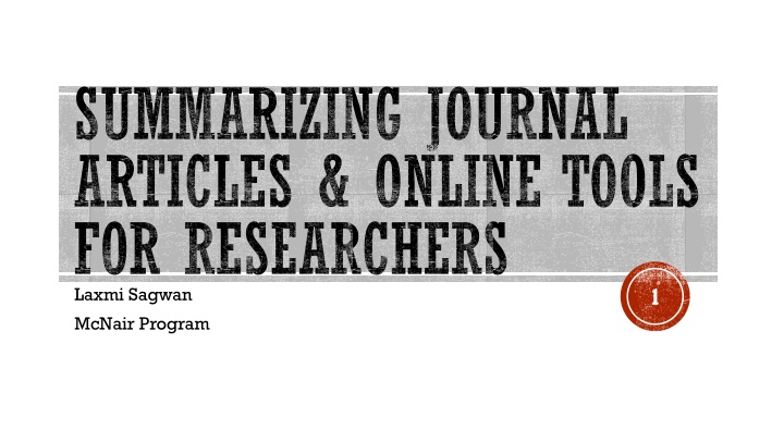 summarizing journal articles online tools n.w