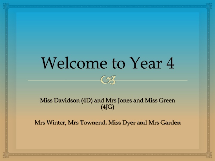 welcome to year 4 n.w
