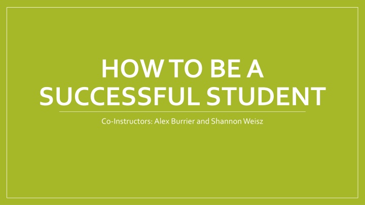 how to be a successful student n.w
