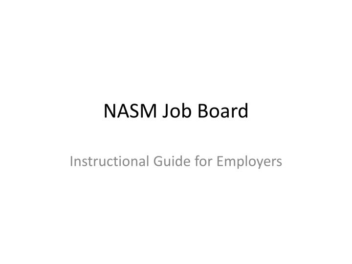 nasm job board n.w