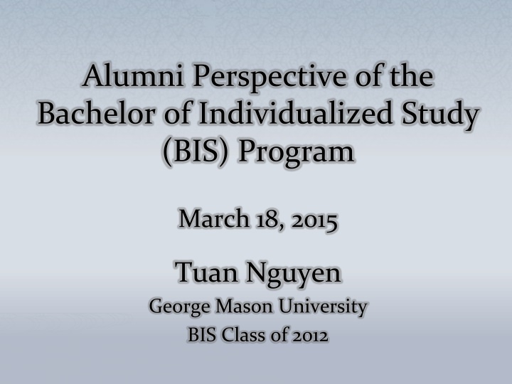 alumni perspective of the bachelor n.w