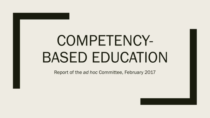 competency based education n.w
