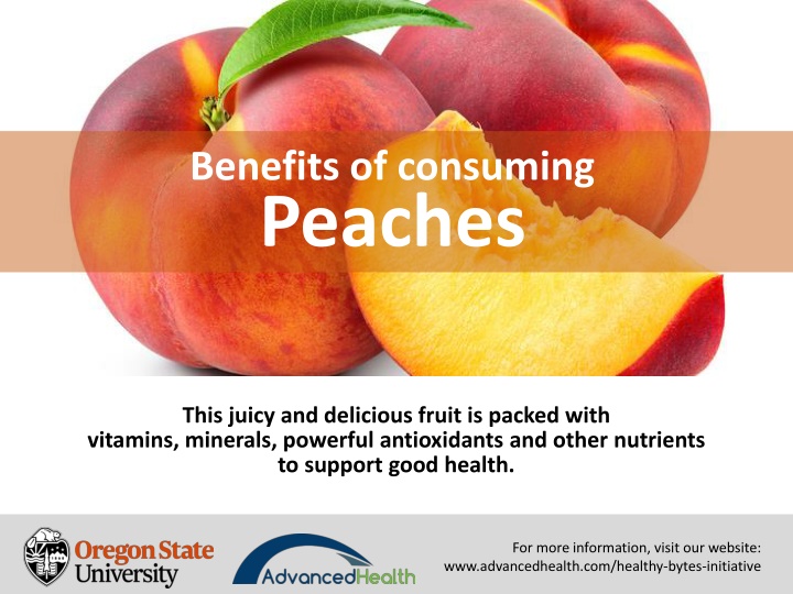 benefits of consuming peaches n.w
