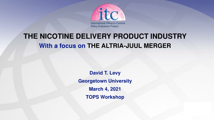 the nicotine delivery product industry with n.w