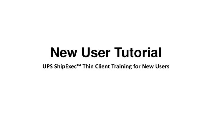 new user tutorial n.w
