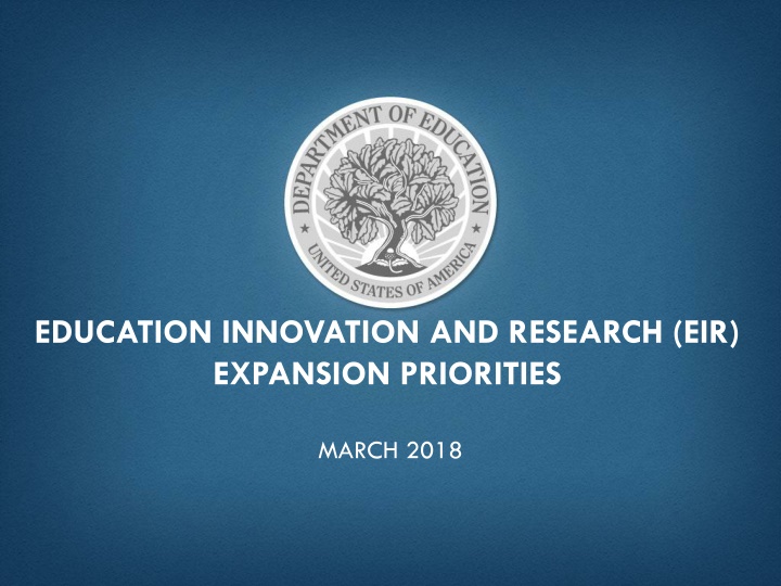 education innovation and research eir expansion n.w