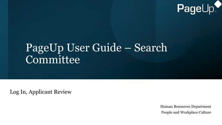 pageup user guide search committee n.w