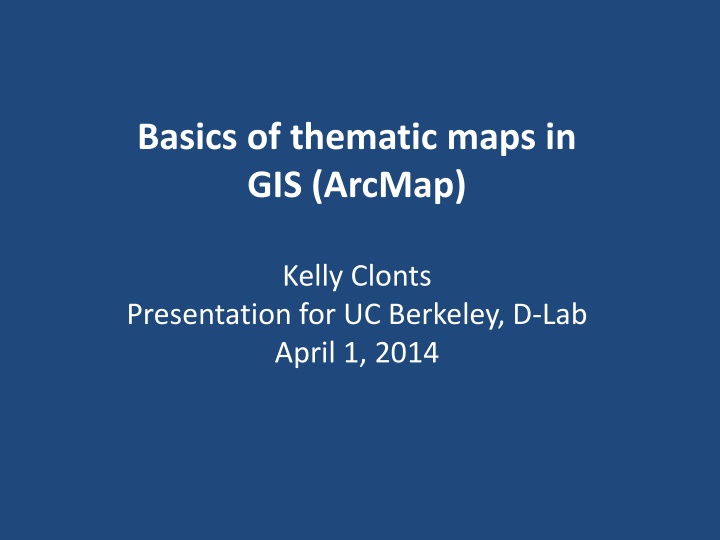 basics of thematic maps in gis arcmap n.w