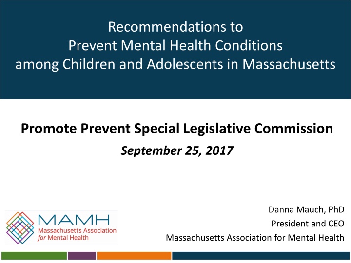 recommendations to prevent mental health n.w