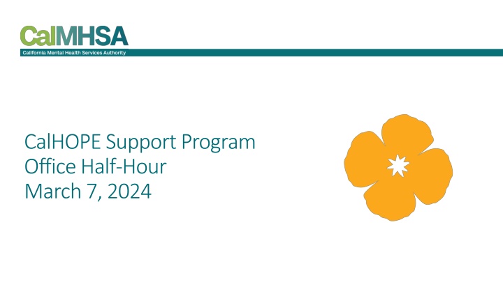 calhope support program office half hour march n.w