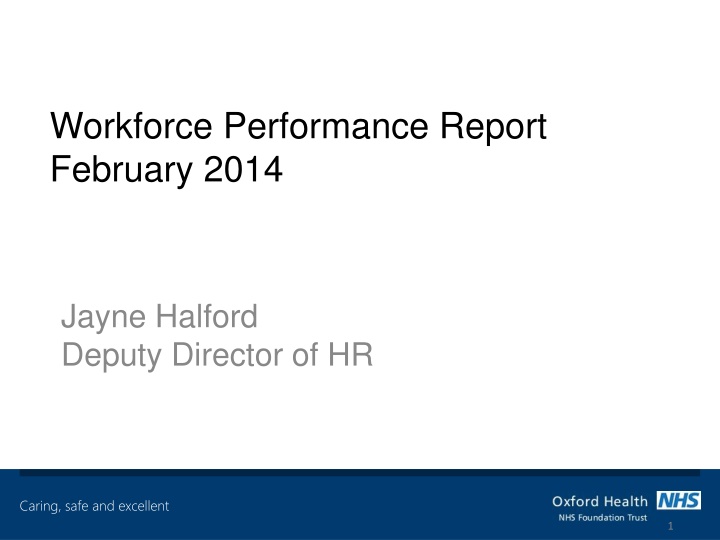 workforce performance report february 2014 n.w