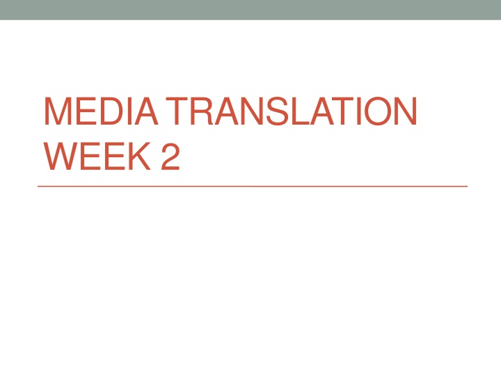 media translation week 2 n.w