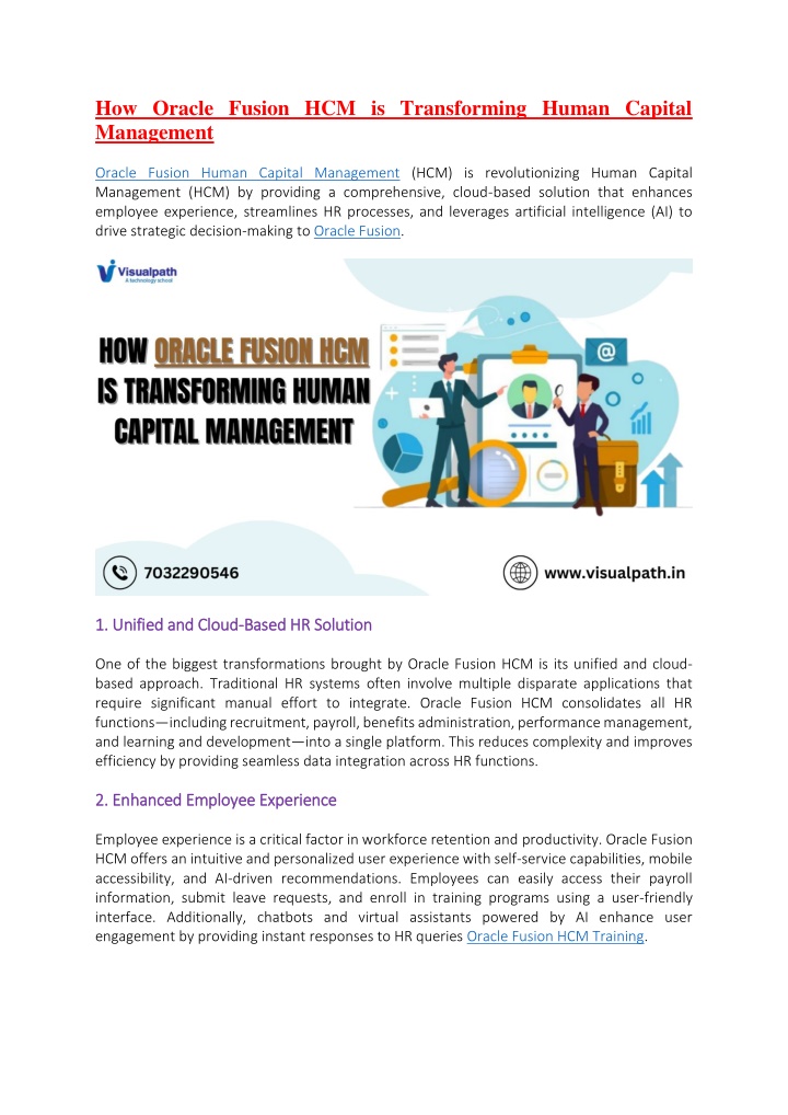 how oracle fusion hcm is transforming human n.w