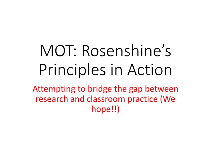 mot rosenshine s principles in action n.w