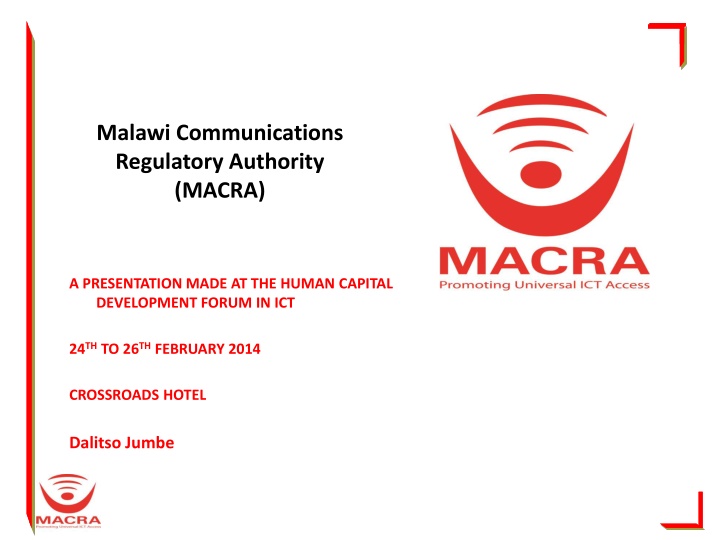 malawi communications regulatory authority macra n.w