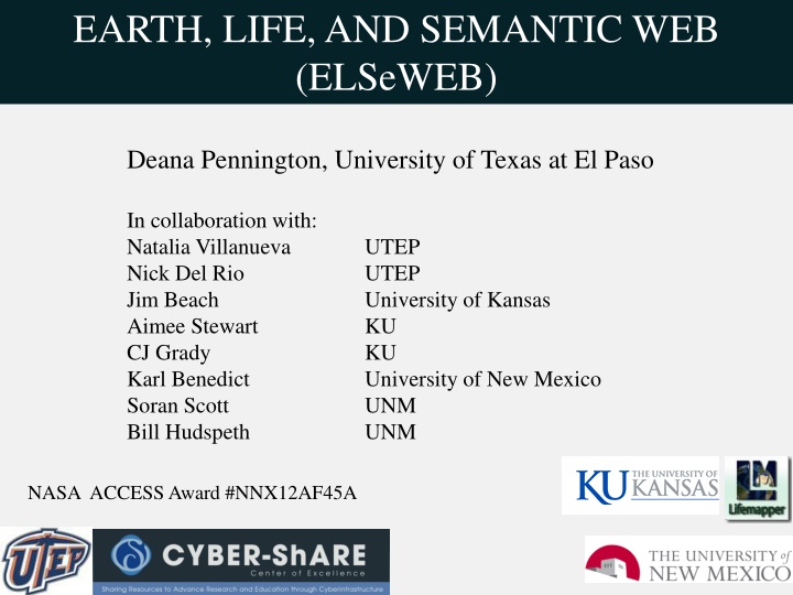 earth life and semantic web elseweb n.w