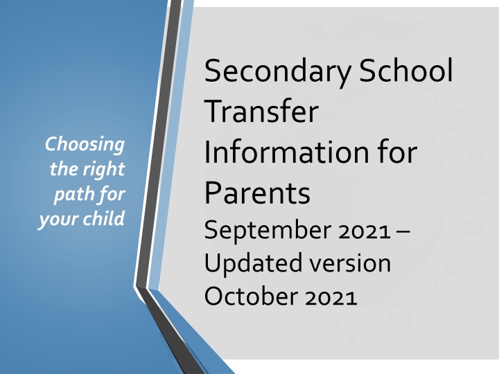 secondary school transfer information for parents n.w
