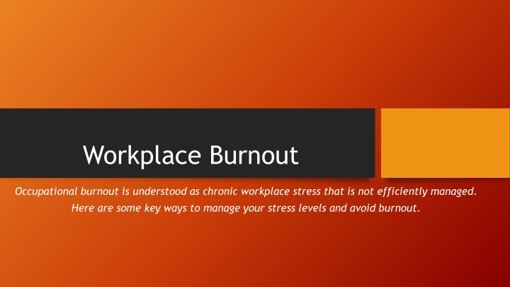 workplace burnout n.w