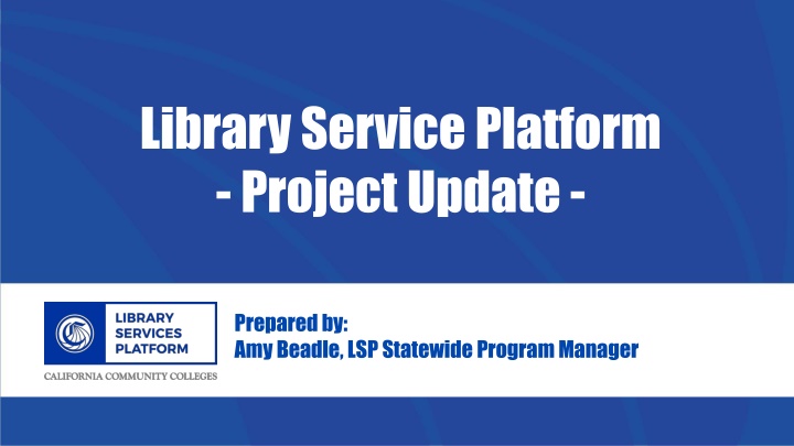 library service platform project update n.w