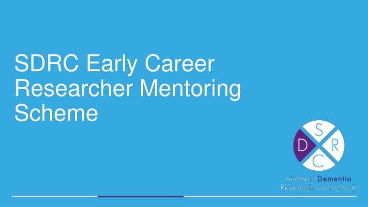 sdrc early career researcher mentoring scheme n.w