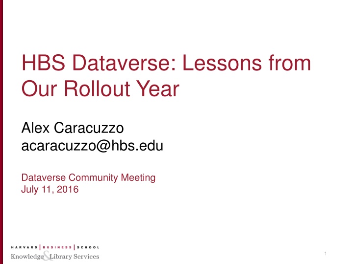 hbs dataverse lessons from our rollout year n.w