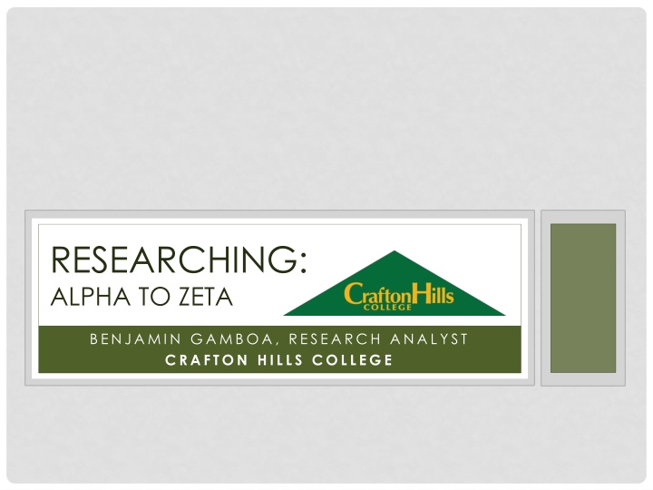 researching alpha to zeta n.w