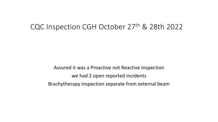 cqc inspection cgh october 27 th 28th 2022 n.w