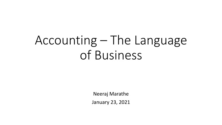 accounting the language of business n.w