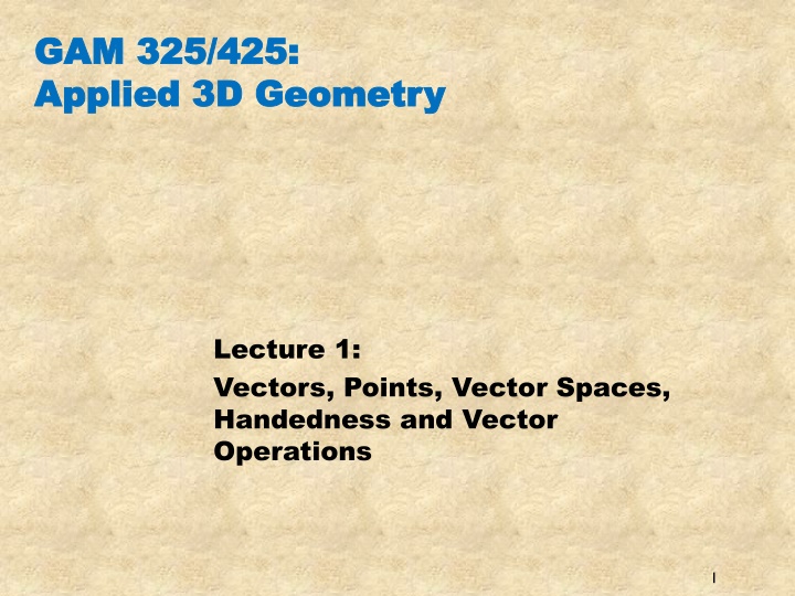gam 325 425 gam 325 425 applied 3d geometry n.w