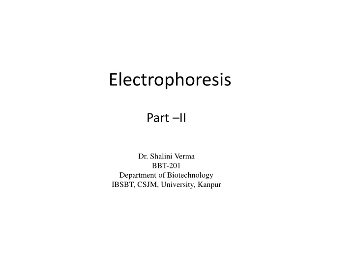 electrophoresis n.w