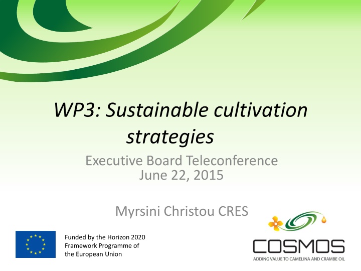wp3 sustainable cultivation strategies executive n.w