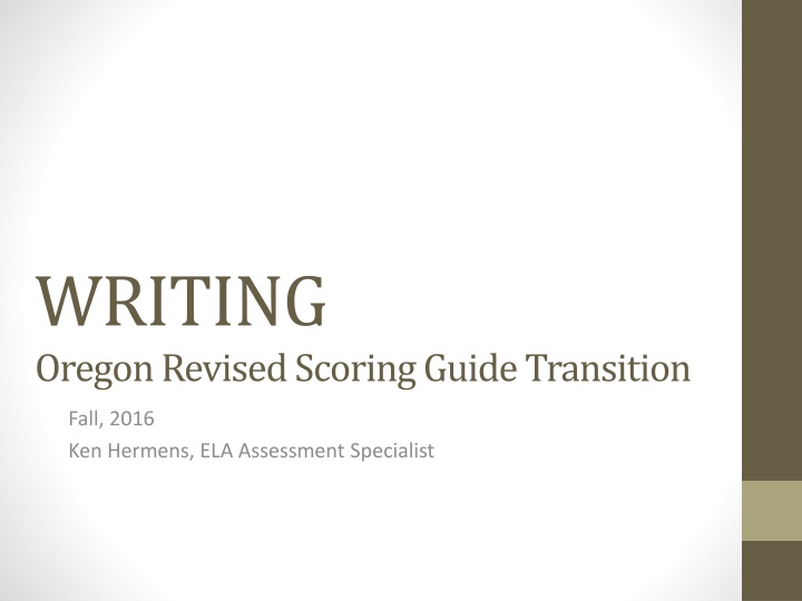 writing oregon revised scoring guide transition n.w