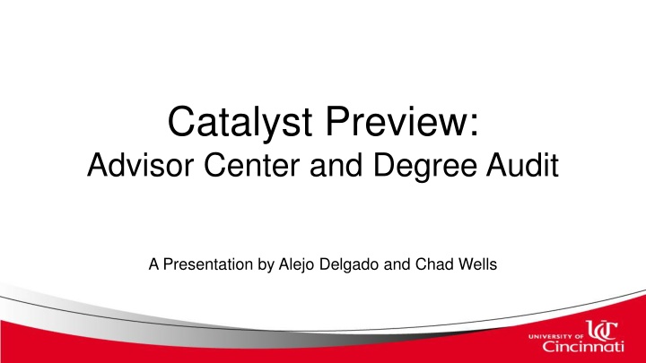 catalyst preview advisor center and degree audit n.w