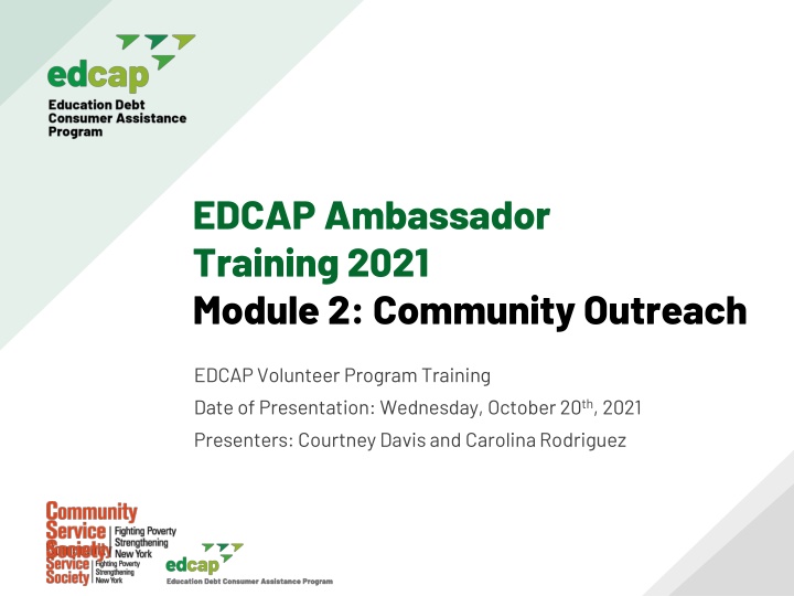 edcap ambassador training 2021 module 2 community n.w