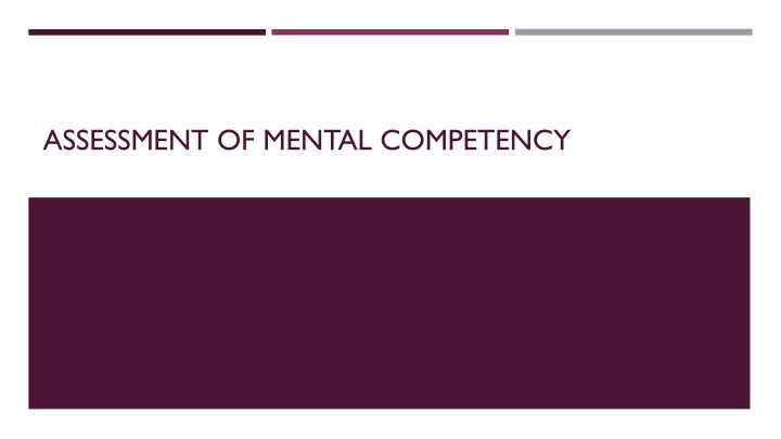 assessment of mental competency n.w