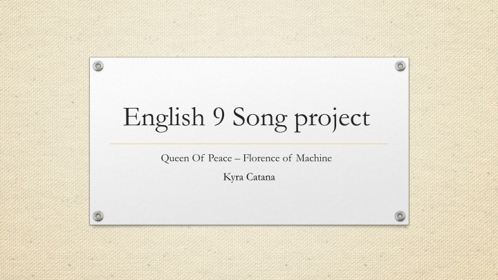 english 9 song project n.w