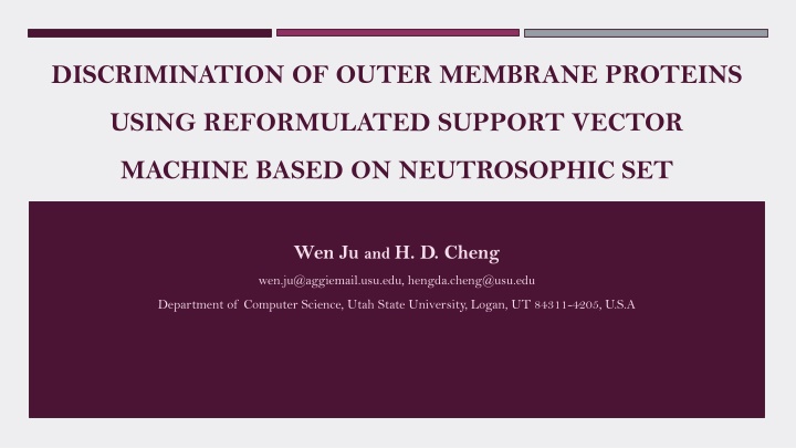 discrimination of outer membrane proteins n.w