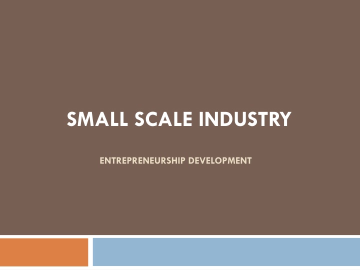 small scale industry n.w