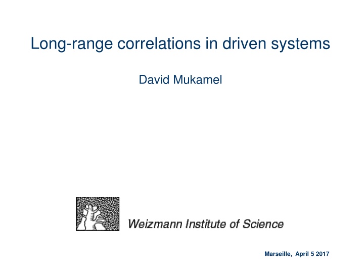 long range correlations in driven systems n.w