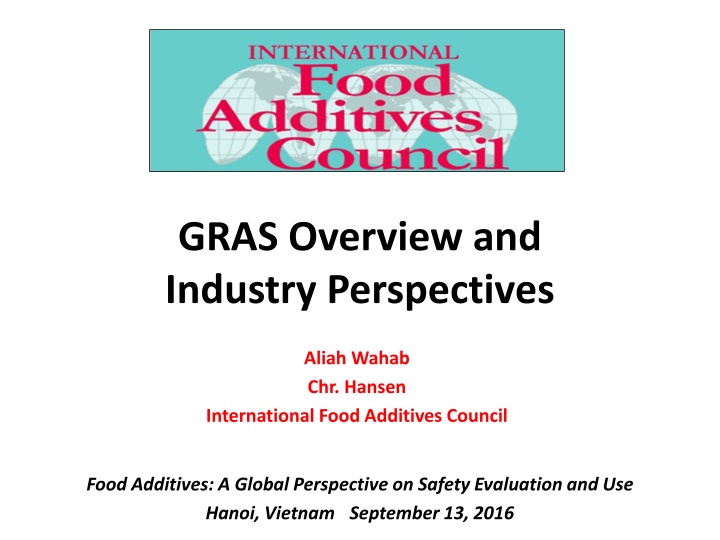 gras overview and industry perspectives n.w