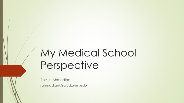 my medical school perspective n.w
