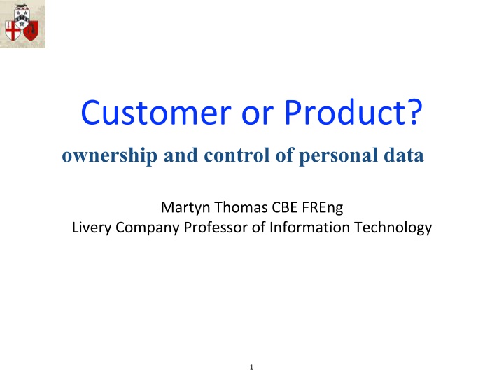 customer or product ownership and control n.w