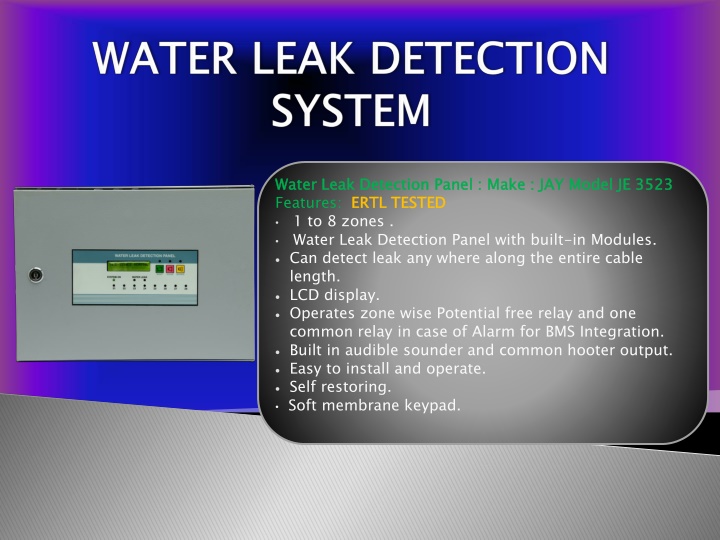 water leak detection features ertl tested n.w