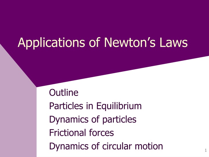 applications of newton s laws n.w