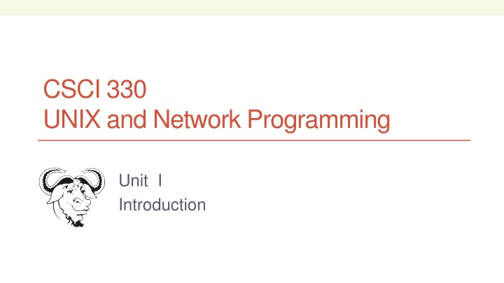 csci 330 unix and network programming n.w