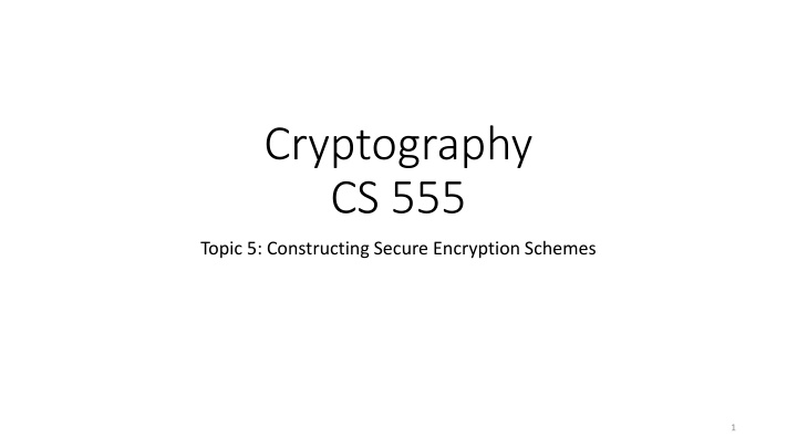 cryptography cs 555 n.w