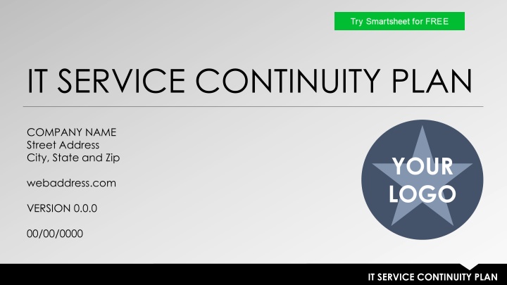 it service continuity plan n.w